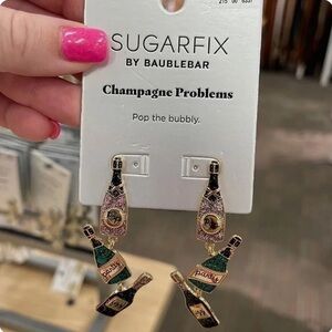 SUGARFIX by BaubleBar 'Champagne Problems' Statement Earrings new with tags